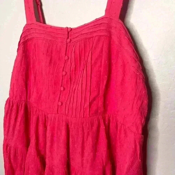 Torrid Swiss Dot Tiered Chiffon Tank Top Blouse 1 1X 14/16 - Picture 6 of 8